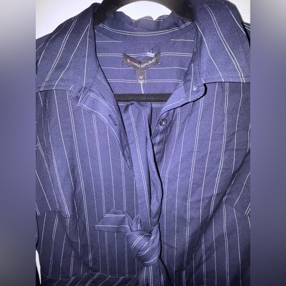 Banana Republic Navy and White Striped Dress - Picture 3 of 9